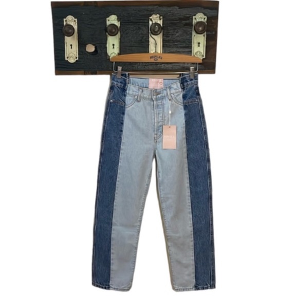 Revice Gemini Crossroads Two-Tone Cropped Jeans Size 27 - Picture 2 of 16